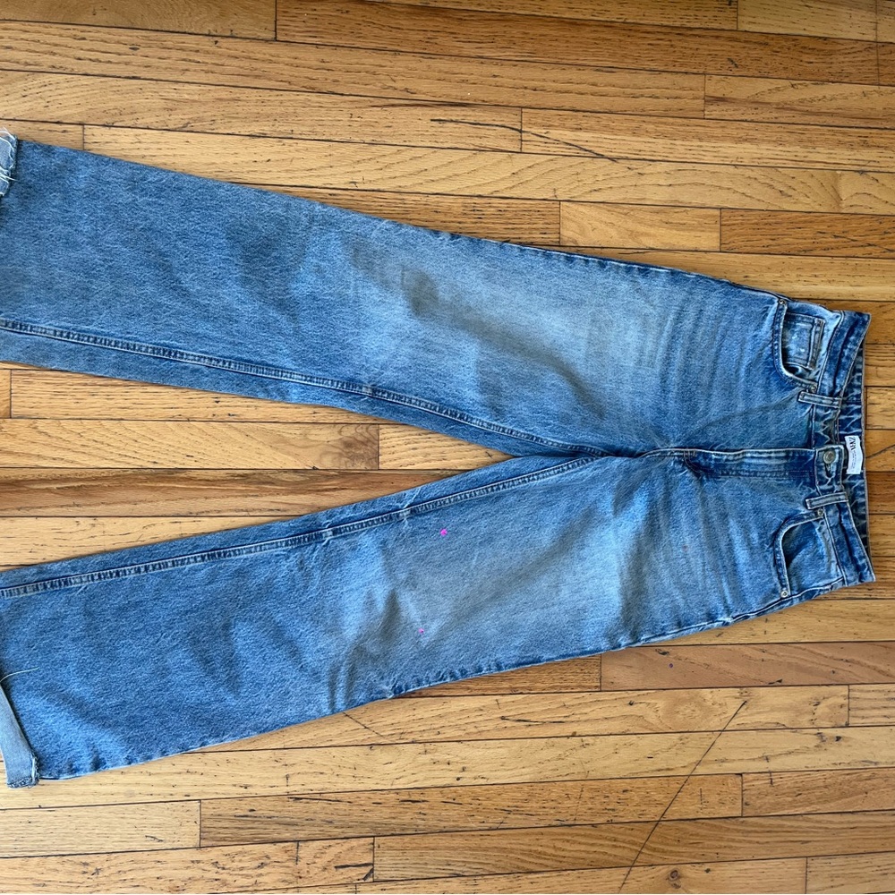 Zara Blue Flare & Wide Leg Jeans
